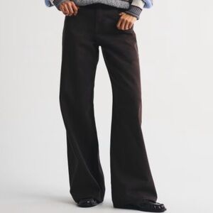 Abercrombie Washed Black Wide-Leg Jeans